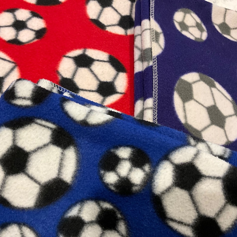SOCCER Fleece Blanket Throw - Picture 2 of 5